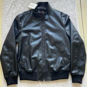 Zara Faux Leather Bomber Jacket Men’s Size Medium